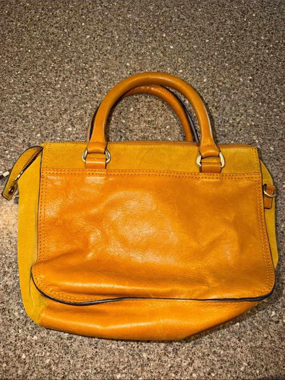 Marks & Spencer Mustard Yellow Leather Top-Handle Satchel